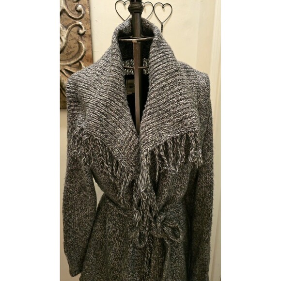 Carolyn Taylor Fringe Cardigan M - Picture 2 of 5